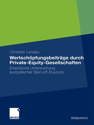 cover image of Wertschöpfungsbeiträge durch Private-Equity-Gesellschaften